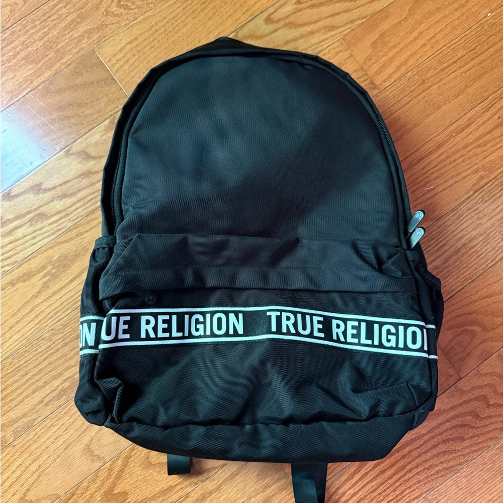 True Religion Black Nylon Backpack